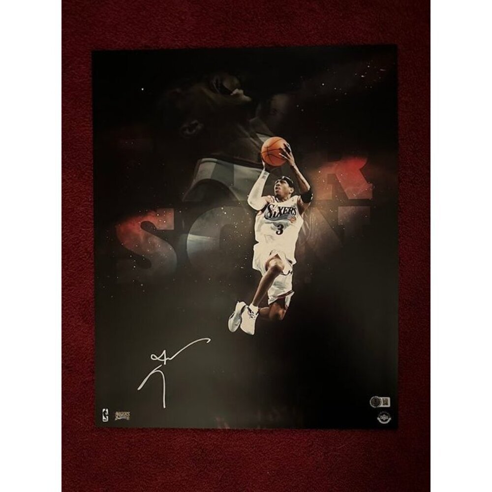 Allen Iverson signed autographed Philadelphia 76ers 16x20 Photo Beckett BAS
